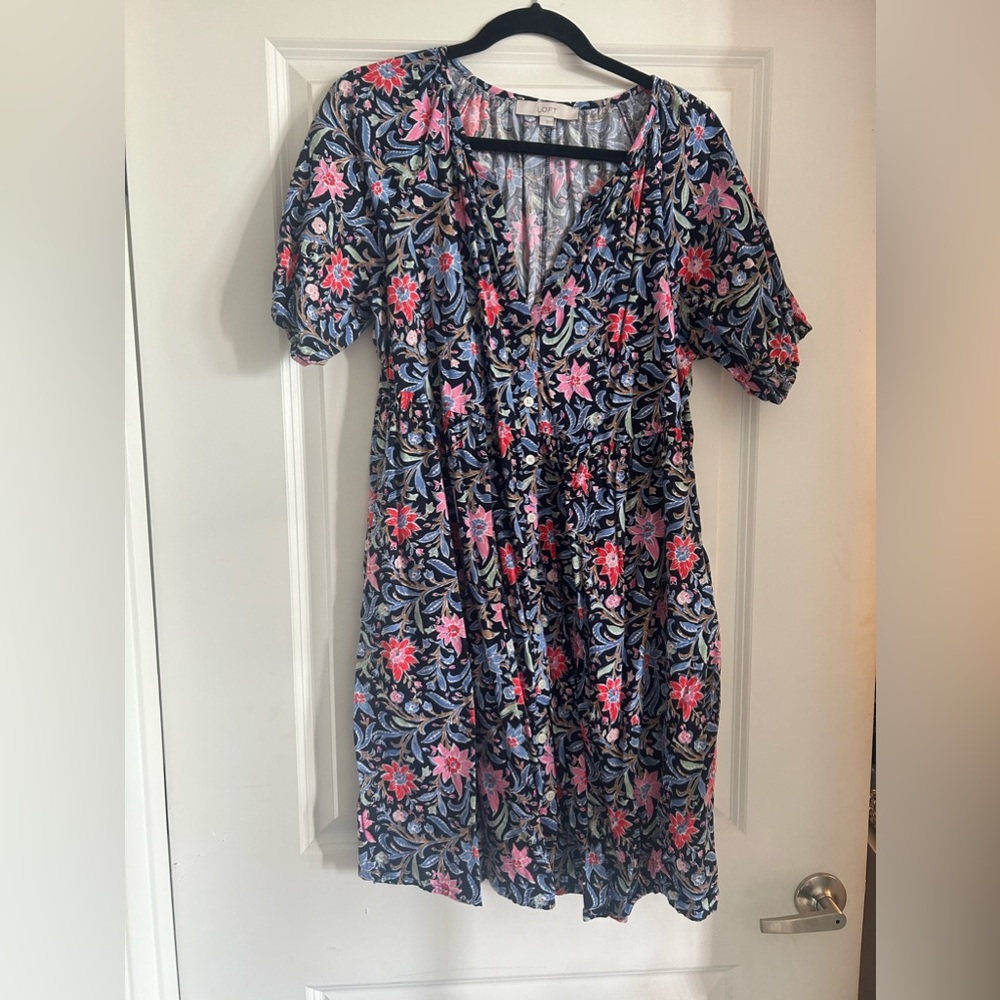 Funky floral swing dress